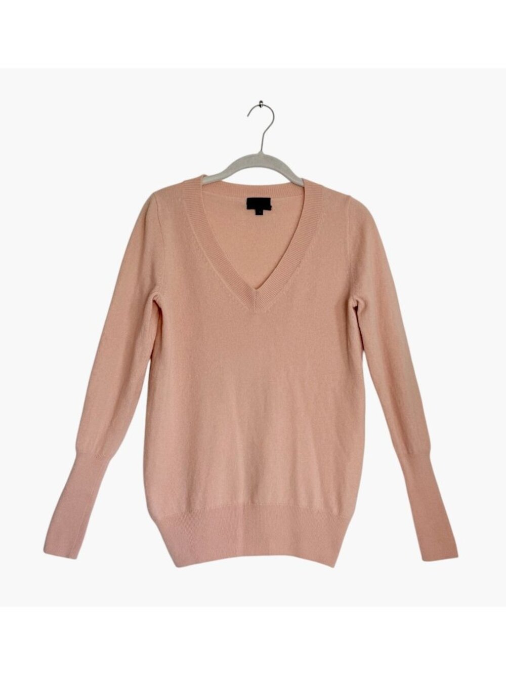J.Crew Collection Italian Cashmere V-Neck Sweater in Pale Peach - Sz S
